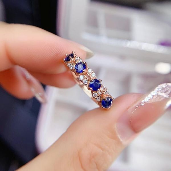 cluster rings 925 sterling silver set with natural sapphire 2021 fashion ring girl party gift, Golden;silver 
cluster rings 925 sterling silver set with natural sapphire 2021 fashion ring girl party gift, Golden;silver