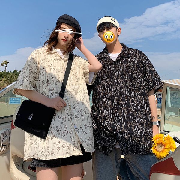 shirts flower men's fashion print retro casual men streetwear summer hawaiian korean loose couple short sleeve shirt, White;black
shirts flower men's fashion print retro casual men streetwear summer hawaiian korean loose couple short sleeve shirt, White;black