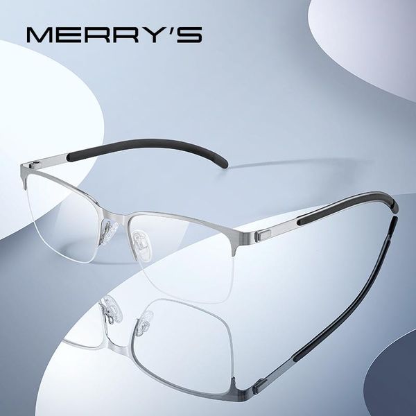 fashion sunglasses frames merrys design classic men titanium alloy optical glasses male ultralight square half frame eyeglasses s2367, Black
fashion sunglasses frames merrys design classic men titanium alloy optical glasses male ultralight square half frame eyeglasses s2367, Black