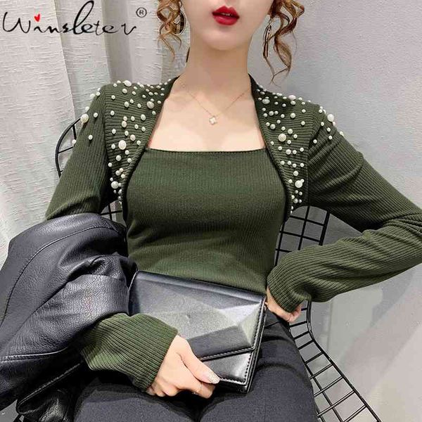 women's t-shirt spring fall fake two pieces girls fashion women long sleeve shiny beads all match cotton tees t0d008a yr, White
women's t-shirt spring fall fake two pieces girls fashion women long sleeve shiny beads all match cotton tees t0d008a yr, White