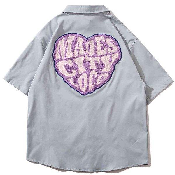 men's casual shirts aolamegs men's shirt in the shape of a hairy heart patch short sleeve summer casual loose retro harajuku coll, White;black
men's casual shirts aolamegs men's shirt in the shape of a hairy heart patch short sleeve summer casual loose retro harajuku coll, White;black