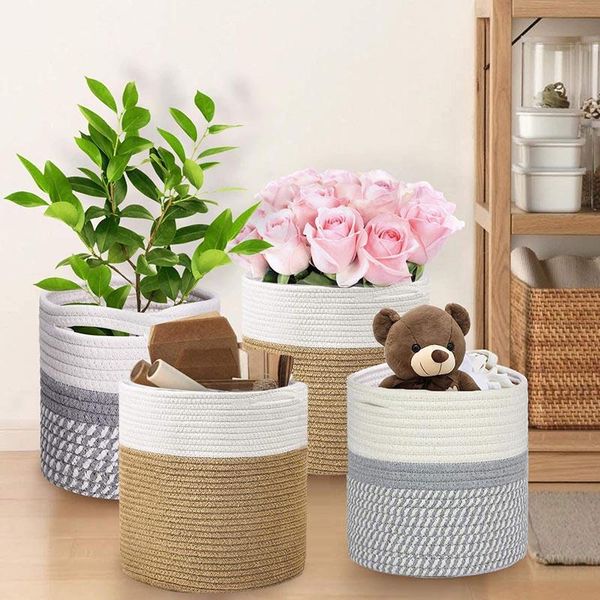 storage baskets cotton rope bucket large capacity clothes toy basket deskdebris organizer home garden plants flower pot
storage baskets cotton rope bucket large capacity clothes toy basket deskdebris organizer home garden plants flower pot