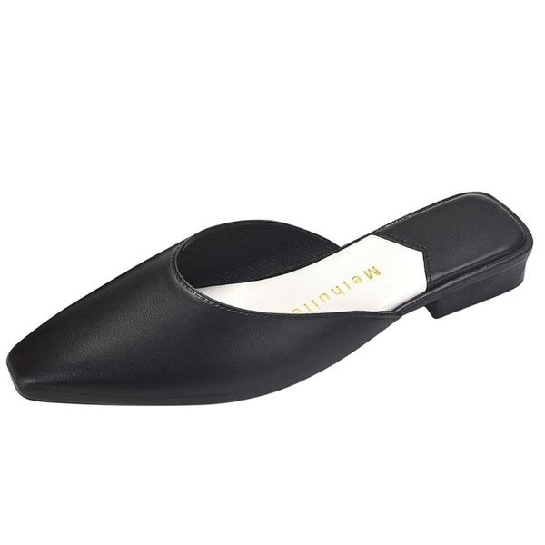 slippers sagace summer slipper spring and square headgear wearing half slip-on low-heeled toe party shoes, Black
slippers sagace summer slipper spring and square headgear wearing half slip-on low-heeled toe party shoes, Black