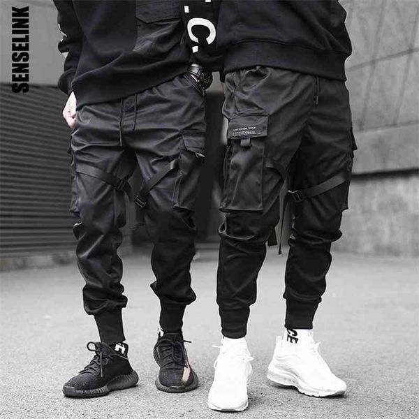 men cargo pants black ribbons harem joggers casual cotton streetwear hip hop pockets track pants harajuku fashion trousers 210714
men cargo pants black ribbons harem joggers casual cotton streetwear hip hop pockets track pants harajuku fashion trousers 210714