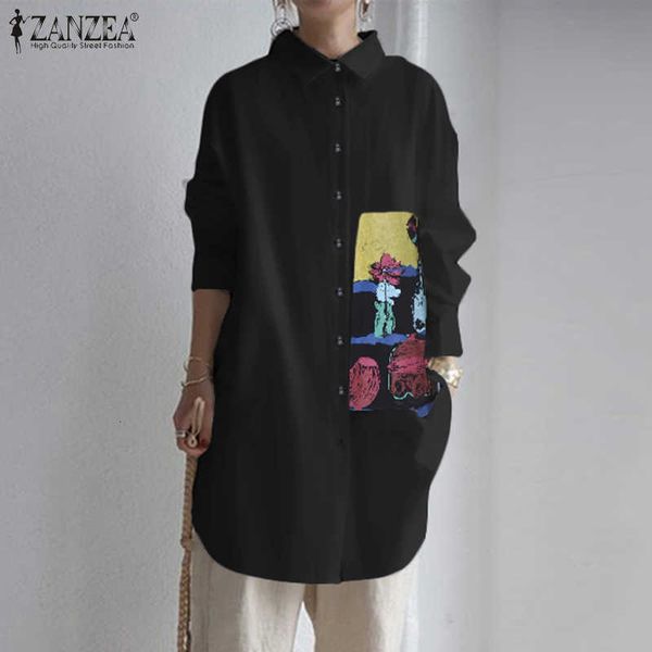 women's blouses & shirts blouses elegant patchwork printed irregular blouse casual long sleeve blusas female lapel button tunic plus p8, White
women's blouses & shirts blouses elegant patchwork printed irregular blouse casual long sleeve blusas female lapel button tunic plus p8, White