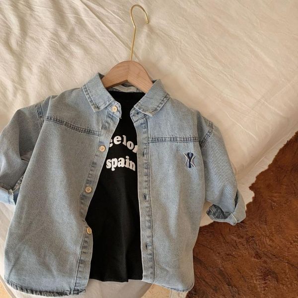 jackets children's shirt 2021 autumn korean wear baby embroidered denim coat girl clothes winter, Blue;gray
jackets children's shirt 2021 autumn korean wear baby embroidered denim coat girl clothes winter, Blue;gray