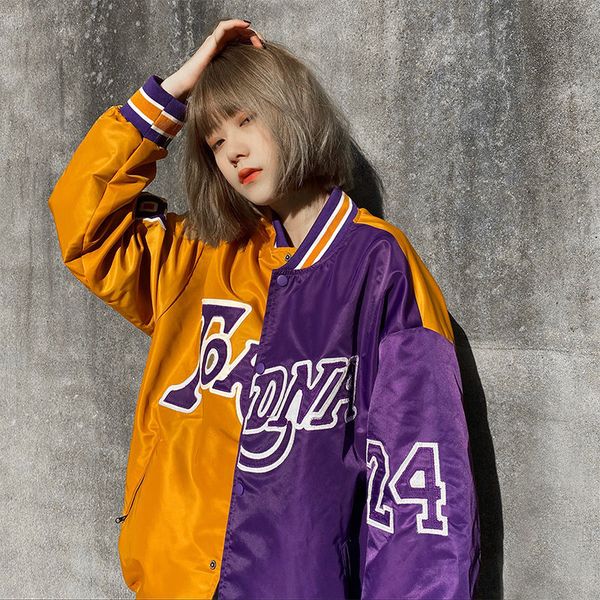 baseball uniform women 2021 spring and autumn new letter stitching contrast color trend jacket loose vintage single breasted top, Black;brown
baseball uniform women 2021 spring and autumn new letter stitching contrast color trend jacket loose vintage single breasted top, Black;brown