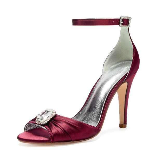 eggplant satin evening dress shoes sandals lady's pumps ankle strap high heels with square crystal brooch bridal wedding prom, Black
eggplant satin evening dress shoes sandals lady's pumps ankle strap high heels with square crystal brooch bridal wedding prom, Black