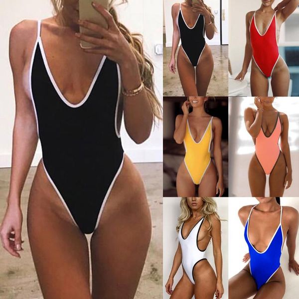 women's swimwear 2021 one piece swimsuit women backless monokini sport bodysuit beach bathing suit swim biquini mujer, White;black
women's swimwear 2021 one piece swimsuit women backless monokini sport bodysuit beach bathing suit swim biquini mujer, White;black