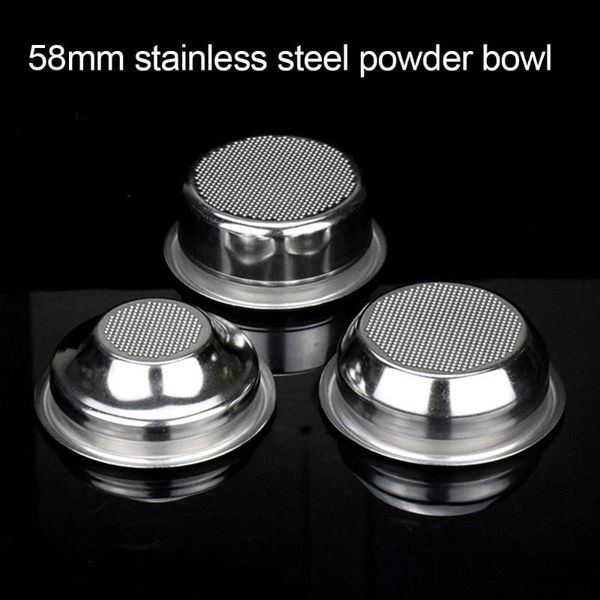 coffee filters 58mm stainless steel powder bowl filter basket for semi-automatic machine bar kitchen accessories
coffee filters 58mm stainless steel powder bowl filter basket for semi-automatic machine bar kitchen accessories