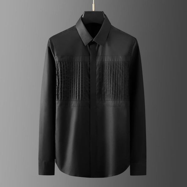 men's casual shirts black white male luxury long sleeve bouffancy mens dress fashion slim fit party man 3xl, White;black
men's casual shirts black white male luxury long sleeve bouffancy mens dress fashion slim fit party man 3xl, White;black