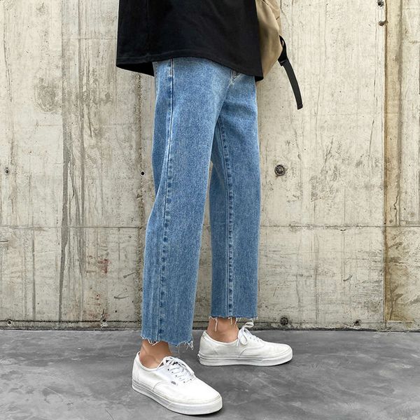 2021 men nine-point jeans new in loose right pipe broek korean style trendy summer casual jeans, Blue
2021 men nine-point jeans new in loose right pipe broek korean style trendy summer casual jeans, Blue