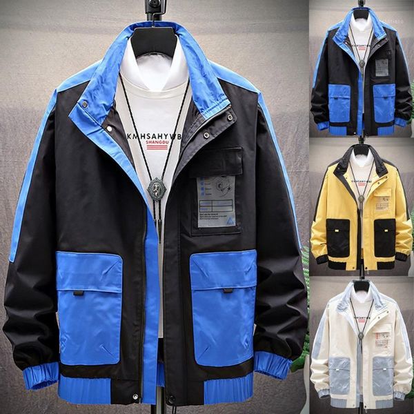 men's jackets patchwork coat casual fashion stand collar long sleeves zipper splicing outwear l0822, Black;brown
men's jackets patchwork coat casual fashion stand collar long sleeves zipper splicing outwear l0822, Black;brown