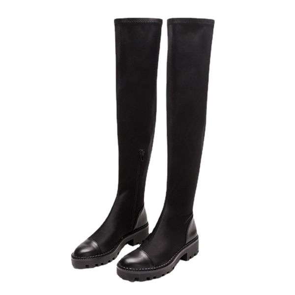 thick-soled over-the-knee leather high boots women's sliding elastic winter warm socks boots women botas de mujer 211103, Black
thick-soled over-the-knee leather high boots women's sliding elastic winter warm socks boots women botas de mujer 211103, Black