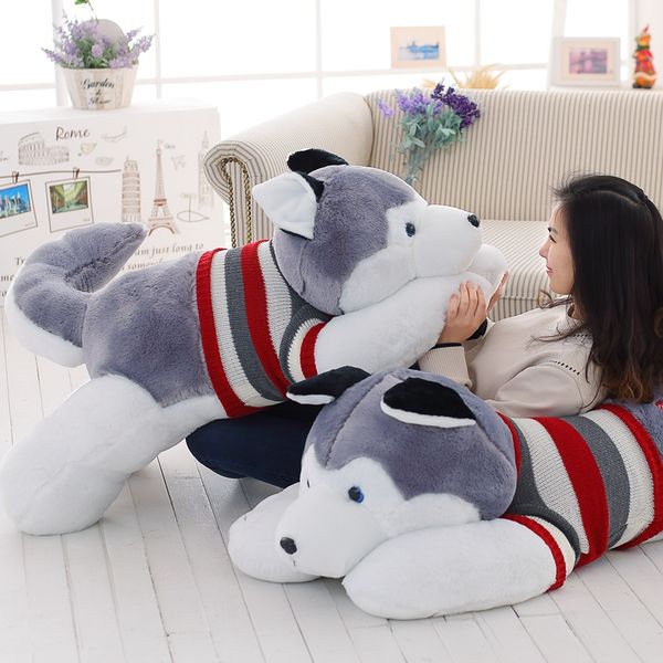 dressed husky stuffed doll stripe sweater soft husky lying plushie toy grey dog animals kids birthday gift 40/50/70/100cm
dressed husky stuffed doll stripe sweater soft husky lying plushie toy grey dog animals kids birthday gift 40/50/70/100cm