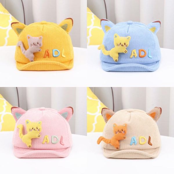 berets children's peaked cap visors cute cartoon kitten corduroy hat baby sun warm ears child gift for party, Blue;gray
berets children's peaked cap visors cute cartoon kitten corduroy hat baby sun warm ears child gift for party, Blue;gray