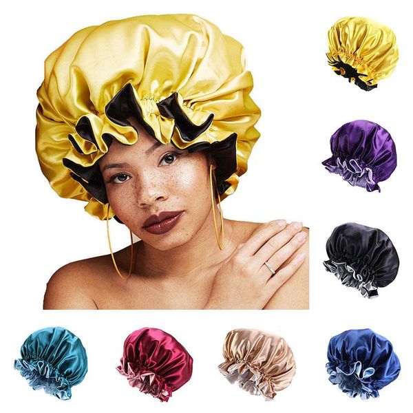 beanies night cap round satin bonnet sleep hat soild color fashion women double layer reversible curly springy big lace head cover
beanies night cap round satin bonnet sleep hat soild color fashion women double layer reversible curly springy big lace head cover