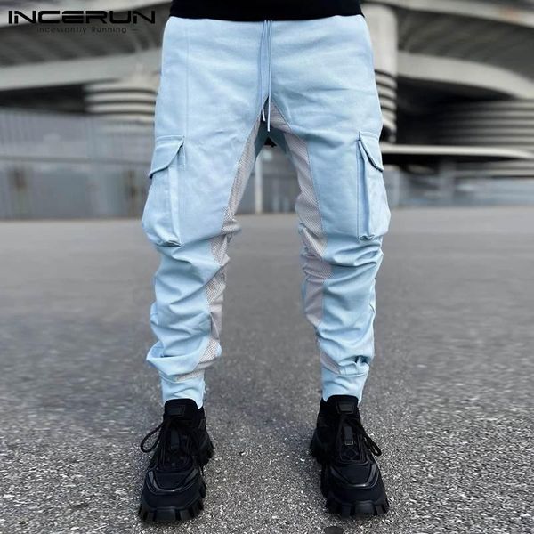 men's pants fashion men cargo patchwork drawstring joggers pockets casual trousers streetwear breathable loose harem incerun, Black
men's pants fashion men cargo patchwork drawstring joggers pockets casual trousers streetwear breathable loose harem incerun, Black