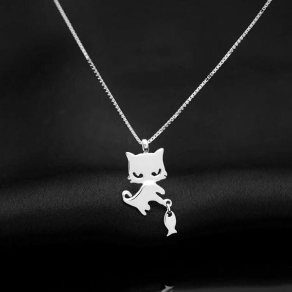 pendant necklaces fashion silver plated cute animal glossy cat & fish for women simple design party gift lady daily wear jewelry
pendant necklaces fashion silver plated cute animal glossy cat & fish for women simple design party gift lady daily wear jewelry