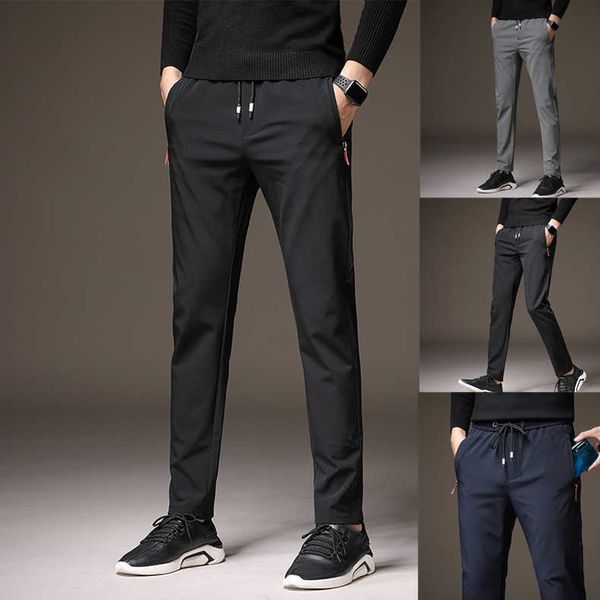 men's 2021 spring and autumn new casual pants korean trend slim leggings ice silk breathable sports pants men's pants x0621, Blue
men's 2021 spring and autumn new casual pants korean trend slim leggings ice silk breathable sports pants men's pants x0621, Blue