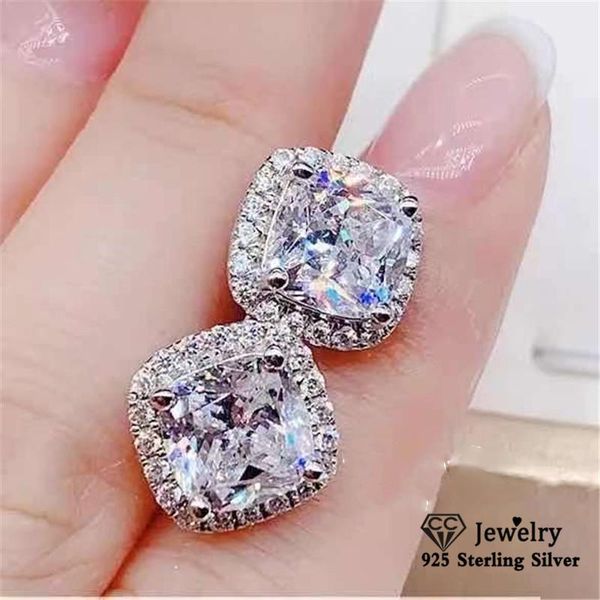 stud s925 sterling silver earrings women's fine jewelry bridal wedding cubic zirconia square engagement cce643, Golden;silver
stud s925 sterling silver earrings women's fine jewelry bridal wedding cubic zirconia square engagement cce643, Golden;silver