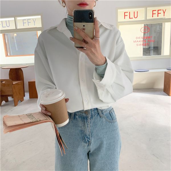 elegant women fashion all match chic solid full-sleeved gentle office lady sweet casual loose shirts 8 colors 210421, White
elegant women fashion all match chic solid full-sleeved gentle office lady sweet casual loose shirts 8 colors 210421, White