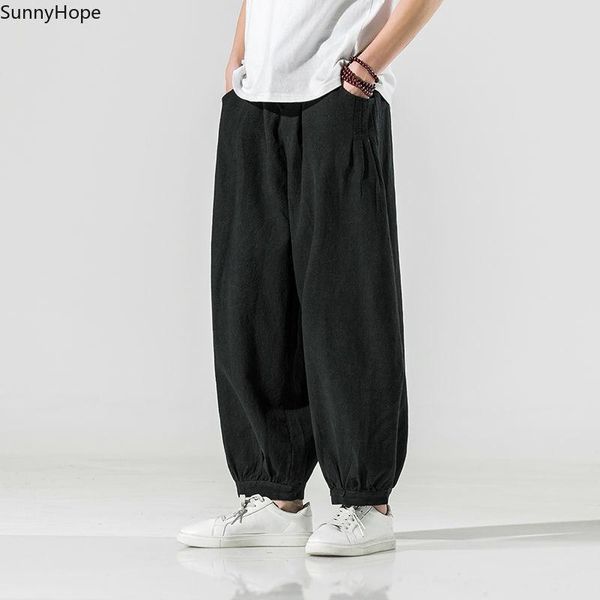 men's pants 2021 chinese style men cotton linen casual harem wide leg male trousers big sizes vintage clothes, Black
men's pants 2021 chinese style men cotton linen casual harem wide leg male trousers big sizes vintage clothes, Black