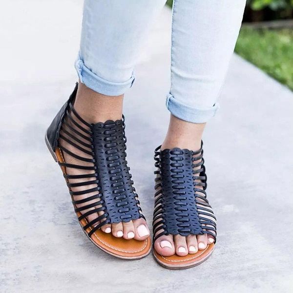ankle wrap front rear strap rome flat sandals leisure beach shoes buckle solid summer sandale femme 2021, Black
ankle wrap front rear strap rome flat sandals leisure beach shoes buckle solid summer sandale femme 2021, Black