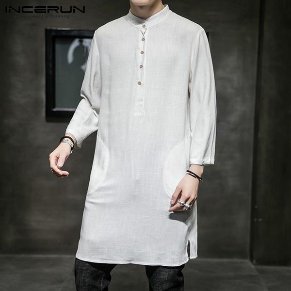 chinese style men shirt 3/4 sleeve cotton stand collar 2021 streetwear solid long vintage chic casual camisas men's shirts, White;black
chinese style men shirt 3/4 sleeve cotton stand collar 2021 streetwear solid long vintage chic casual camisas men's shirts, White;black