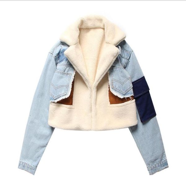 women's jackets deerskin denim patchwork jacket 19 winter coat style of motorcycle with thickened inner liner for women, Black;brown
women's jackets deerskin denim patchwork jacket 19 winter coat style of motorcycle with thickened inner liner for women, Black;brown
