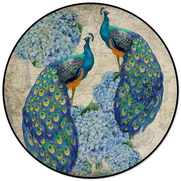 carpets peacock hydrangea retro watercolor round rug for living room home decor kids children's bedroom area rugs mats
carpets peacock hydrangea retro watercolor round rug for living room home decor kids children's bedroom area rugs mats