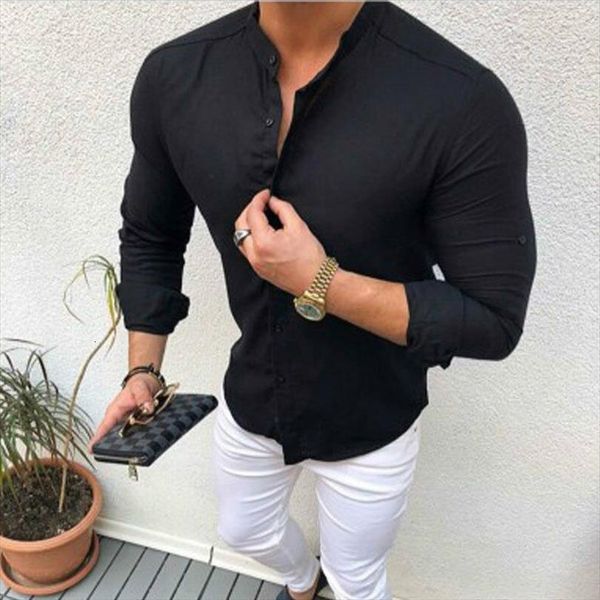 brand male men t shirts long sleeve casual hit blouse slim fit black man dress, White;black
brand male men t shirts long sleeve casual hit blouse slim fit black man dress, White;black
