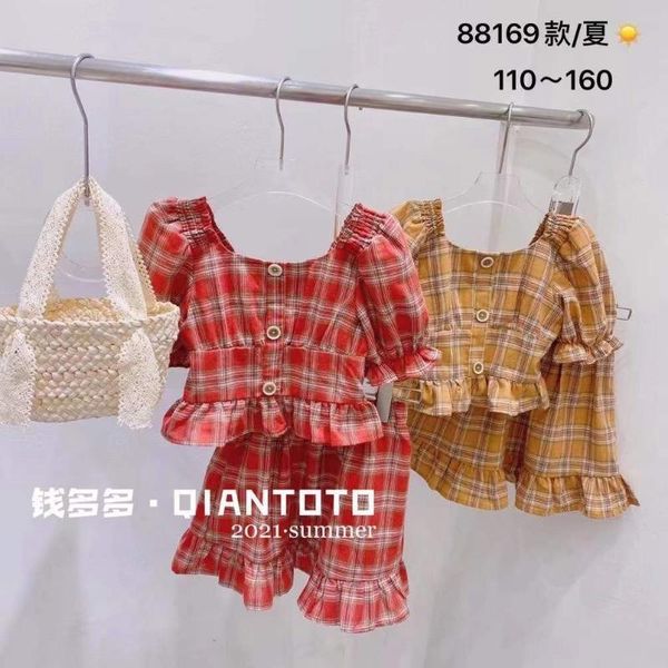 korea style girls 2 pcs plaid set shirt+skirt summer fashion sets kids clothes 4-10 years d clothing, White
korea style girls 2 pcs plaid set shirt+skirt summer fashion sets kids clothes 4-10 years d clothing, White