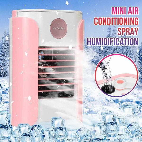 electric fans gray/pink mini powerful air conditioner spray with led light 3-gear usb charging humidifier cooling fan cooler
electric fans gray/pink mini powerful air conditioner spray with led light 3-gear usb charging humidifier cooling fan cooler