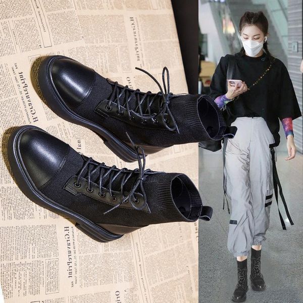 boots inside high women's shoes small 2021 versatile style thin short spring and autumn, Black
boots inside high women's shoes small 2021 versatile style thin short spring and autumn, Black