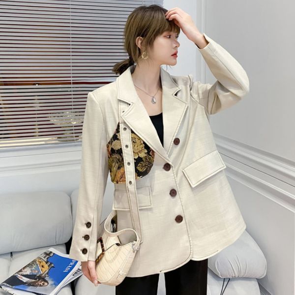 spring ladies clothing office fashion trend suits patchwork coats long sleeve stitching design blazer 16w612 210510, White;black
spring ladies clothing office fashion trend suits patchwork coats long sleeve stitching design blazer 16w612 210510, White;black
