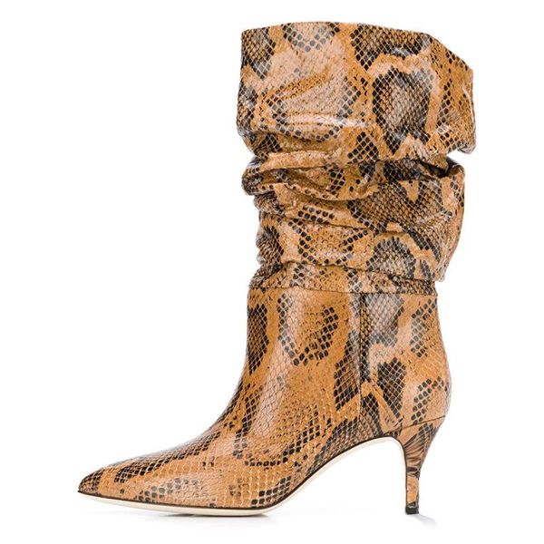 boots high-heeled in autumn and winter 2021, Black