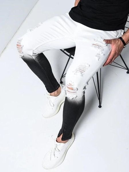men's jeans autumn men's skinny gradient white black stretch ripped male slim fit denim trousers streetwear jogging pencil men, Blue
men's jeans autumn men's skinny gradient white black stretch ripped male slim fit denim trousers streetwear jogging pencil men, Blue