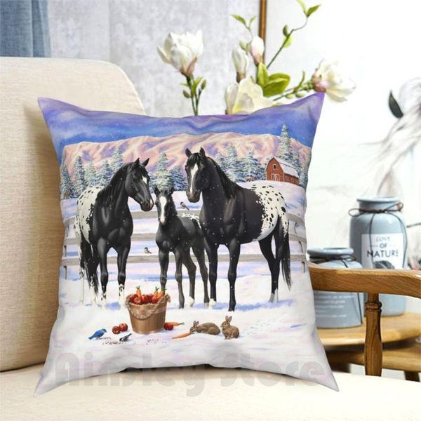 black appaloosa horses in snow pillow case printed home soft diy cover horse mare foal
black appaloosa horses in snow pillow case printed home soft diy cover horse mare foal