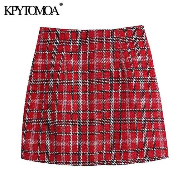 women chic fashion office wear check tweed mini skirt high waist back zipper female skirts mujer 210420, Black
women chic fashion office wear check tweed mini skirt high waist back zipper female skirts mujer 210420, Black