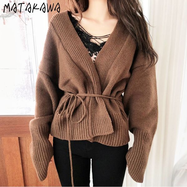 fall women autumn v-neck women's sweater tie slim waist loose wild knitted cardigan coat 210506, White
fall women autumn v-neck women's sweater tie slim waist loose wild knitted cardigan coat 210506, White