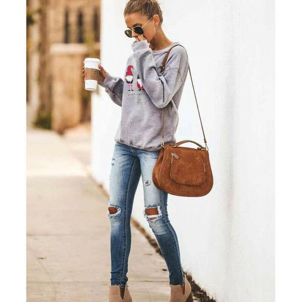 women's hoodies & sweatshirts fashion casual women lady christmas print sweatshirt long sleeve round neck drop-shoulder pullover gray j, Black
women's hoodies & sweatshirts fashion casual women lady christmas print sweatshirt long sleeve round neck drop-shoulder pullover gray j, Black