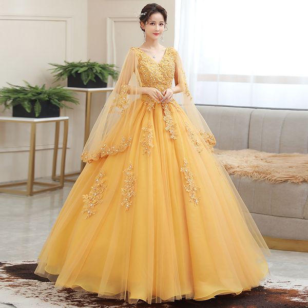 2021 new quinceanera dresses long sleeve elegant v-neck party dress luxury lace ball gown vintage prom gowns customize size, Blue;red
2021 new quinceanera dresses long sleeve elegant v-neck party dress luxury lace ball gown vintage prom gowns customize size, Blue;red