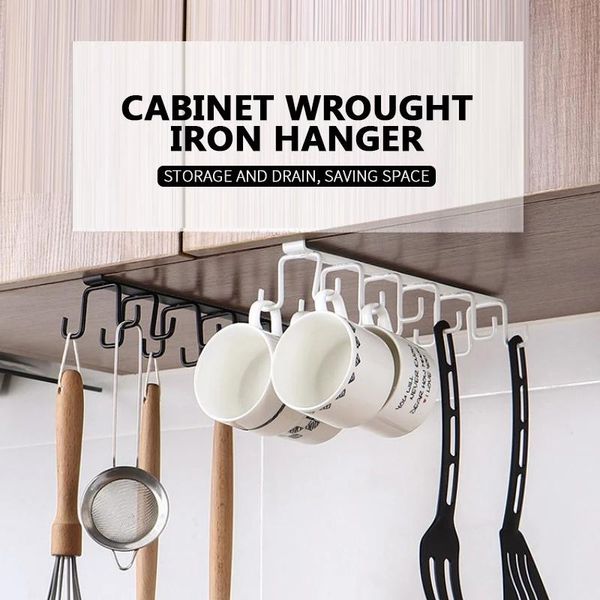 hooks & rails iron kitchen storage double-row hook hanging cup holder household punch-wall cabinet spatula rack wrought
hooks & rails iron kitchen storage double-row hook hanging cup holder household punch-wall cabinet spatula rack wrought