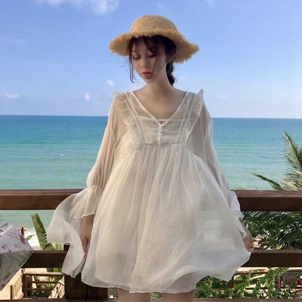 japan style sweet beauty women's clothing flower butterfly flare sleeve mesh dresses+spaghetti strap dresses two piece set 210601, Black;gray
japan style sweet beauty women's clothing flower butterfly flare sleeve mesh dresses+spaghetti strap dresses two piece set 210601, Black;gray