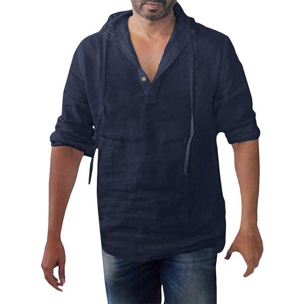 helisopus men's shirt summer hooded solid color cotton linen long sleeve blouse casual loose shirt camisas para hombre 210701, White;black
helisopus men's shirt summer hooded solid color cotton linen long sleeve blouse casual loose shirt camisas para hombre 210701, White;black