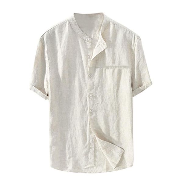 men's casual shirts white shirt baggy cotton linen solid color short sleeve retro blouse man clothing camisa masculina, White;black
men's casual shirts white shirt baggy cotton linen solid color short sleeve retro blouse man clothing camisa masculina, White;black