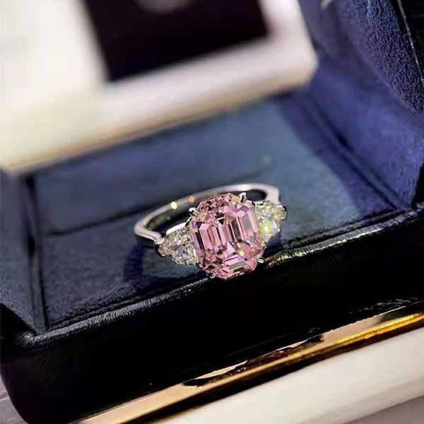 pink diamond engagement ring asscher cut three stone rings sterling silver wedding anniversary promise jewelry for her 4ct, Slivery;golden
pink diamond engagement ring asscher cut three stone rings sterling silver wedding anniversary promise jewelry for her 4ct, Slivery;golden
