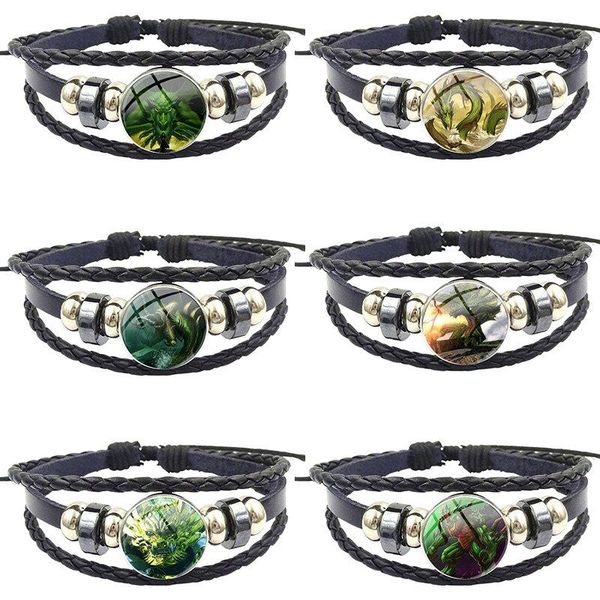charm bracelets green storm dragon for girls gift black leather bracelet bangle glass cabochon vintage statement fashion jewelry, Golden;silver
charm bracelets green storm dragon for girls gift black leather bracelet bangle glass cabochon vintage statement fashion jewelry, Golden;silver