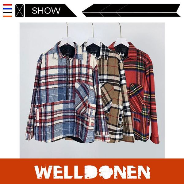men's casual shirts ins japanese korean tide br welldone plaid shirt we11done os loose and thickened wool pullover, White;black
men's casual shirts ins japanese korean tide br welldone plaid shirt we11done os loose and thickened wool pullover, White;black